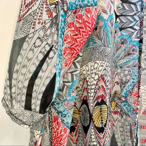 Persaya Bohemian Sheer Kimono Beach Coverup - Picture 11 of 14